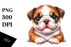 Happy Baby Bulldog PNG Product Image 1
