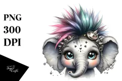 Cute Baby Elephant PNG Product Image 1