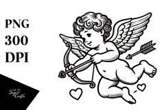 Simple Lineart Cupid PNG Product Image 1