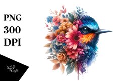 Artistic Vibrant Bird Flowers Product Image 3