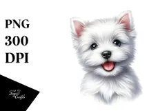 Happy Baby West Highland White Terrier PNG Product Image 1