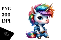 Vibrant Unicorn in Watercolor, High-Res PNG Product Image 1