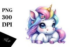 Cute Baby Unicorn Clipart Product Image 1