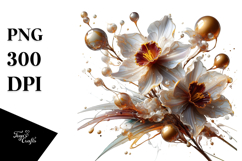Glossy Narcissus in Material, PNG Product Image 1