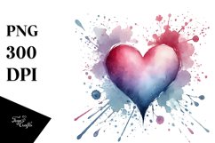 Watercolor Heart PNG Product Image 1