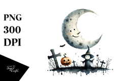 Funny Moon Clipart PNG Product Image 1