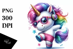 Dancing Baby Unicorn, Funny and Expressive PNG Product Image 1
