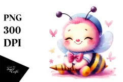 baby Bee on Sailor Resting, Transparent PNG Product Image 1