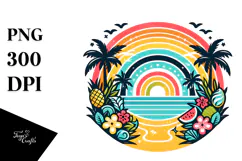 Tropical Rainbow, 20 oz Tumbler PNG Product Image 1
