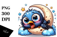 Napping Baby Kingfisher PNG Product Image 1