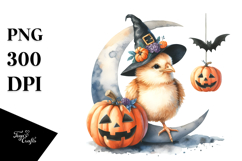 Sitting Chicken on Half Moon PNG Product Image 1