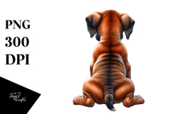 Watercolor Boxer with Christmas Gifts, Transparent PNG Product Image 1