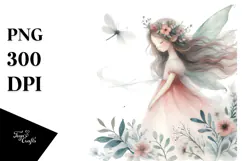 Whimsical Fairy Illustration, High-Res PNG Product Image 1