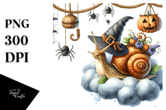 Snail Halloween Cloud PNG Product Image 1