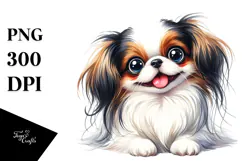 Happy Japanese Chin, PNG Product Image 1