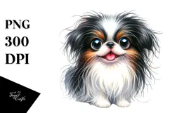 Happy Japanese Chin, PNG Product Image 1