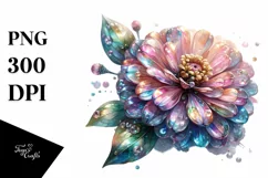 Shiny Transparent Zinnia PNG Product Image 3