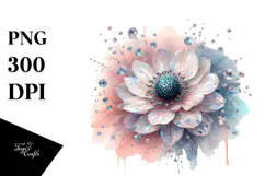 pastel Anemone made of Diamond Materials PNG Product Image 1