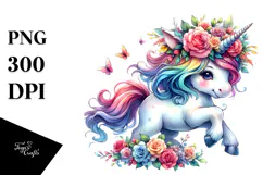 Vibrant Baby Unicorn PNG Product Image 1