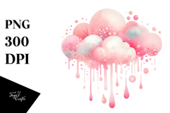 Simple Colorful Pinkish Cloud PNG Product Image 1