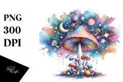 Colorful Magical Celestial Astral Mushroom | Sublimation Product Image 1