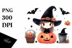 Simple Halloween Witch, Transparent PNG Product Image 3