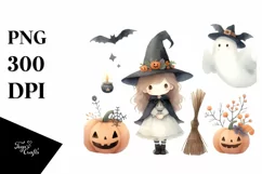 Simple Halloween Witch, Transparent PNG Product Image 3