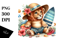 Baby Lion Beachwear PNG Product Image 1