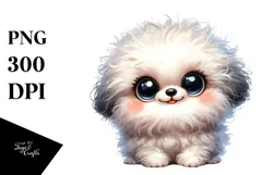 Adorable Cartoon Bichpoo, PNG Product Image 1