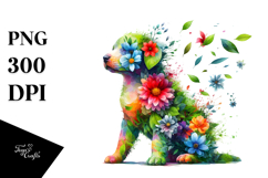 Abstract Vibrant Fox Frame PNG Product Image 1
