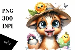 Funny Baby Horse Chick | Sublimation | Clipart Product Image 1