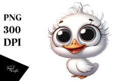Crazy Looking Small Baby Swan Smiling | Clipart Product Image 3