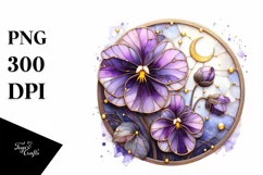 Detailed Wooden Stained Violet | Sublimation | Clipart Product Image 1