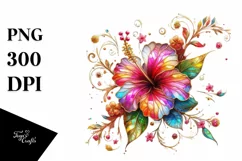 Watercolor Luxury Flower Love Splash Clipart Product Image 3