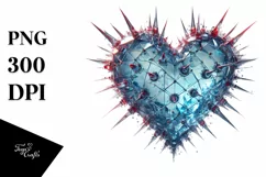 Heart with Spikes, Transparent PNG Product Image 1