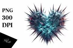 Heart with Spikes, Transparent PNG Product Image 1