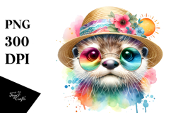 Colorful Layered Baby Otter | Sublimation | Clipart Product Image 1