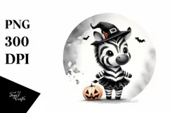 Cute Baby Zebra Halloween PNG Product Image 3