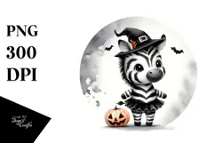 Cute Baby Zebra Halloween PNG Product Image 1