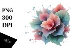 Glossy Metallic Begonia, Transparent PNG Product Image 1