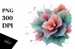 Glossy Metallic Begonia, Transparent PNG Product Image 1