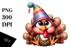 Funny Turkey Sitting Party | Sublimation | Clipart Product Image 1