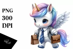 Cute Baby Unicorn Equipped for Business | Sublimation | Product Image 1