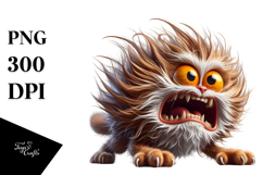 Goofy Cat with Dramatic Face, Centered PNG Product Image 1