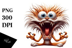 Goofy Cat with Expressive Face, Centered PNG Product Image 1