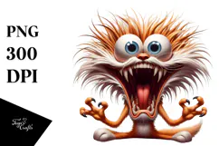 Goofy Cat with Expressive Face, Centered PNG Product Image 1
