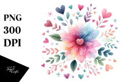 Simple Cute Boho Flower PNG Product Image 1