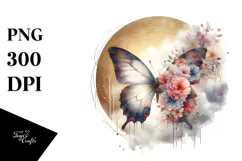Grungy Butterfly, Transparent PNG Product Image 1