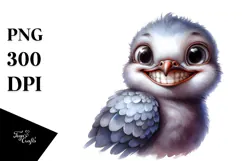 Funny Baby Dove Portrait | Sublimation | Clipart Product Image 1