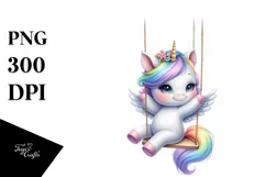 Pastel Baby Unicorn Clipart Product Image 1